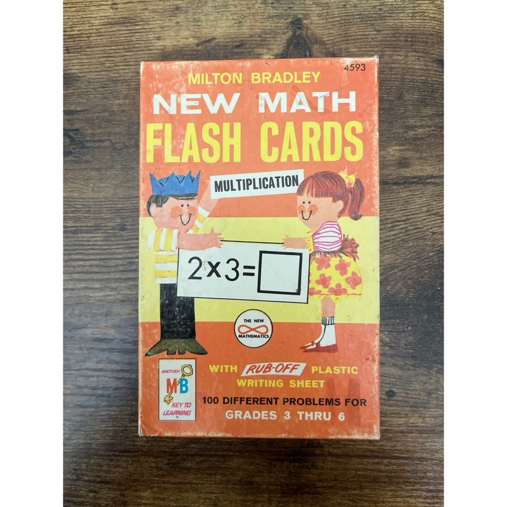 Vintage Milton Bradley Math Flash Cards